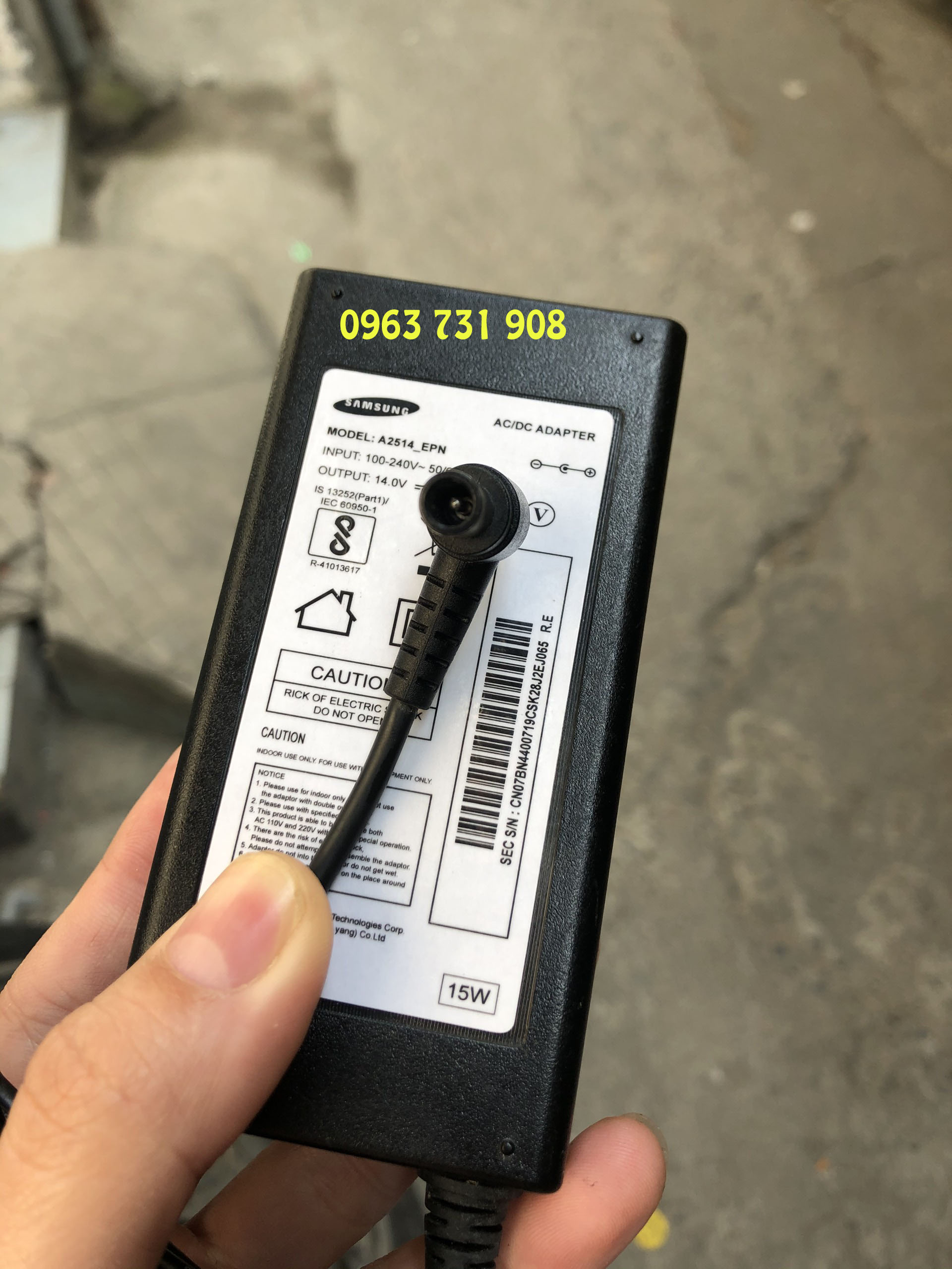 Adapter nguồn màn hình samsung 14V 1.07A