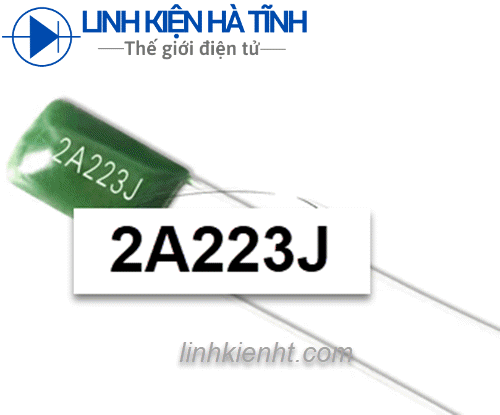 40 con tụ mica 223j 2a223j dip 22nf 100v p=5mm