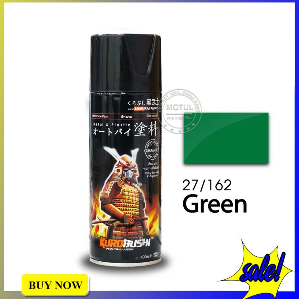 Samurai 162 - Chai sơn xịt xe máy màu xanh lá ( Green ) 27/162