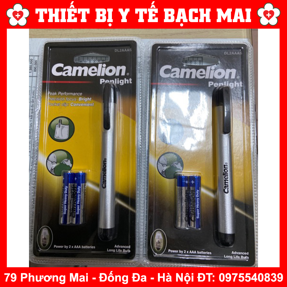 Đèn Bút Soi Tai Mũi Họng Mắt Camelion Ánh Sáng Vàng [Kèm 2 Pin]