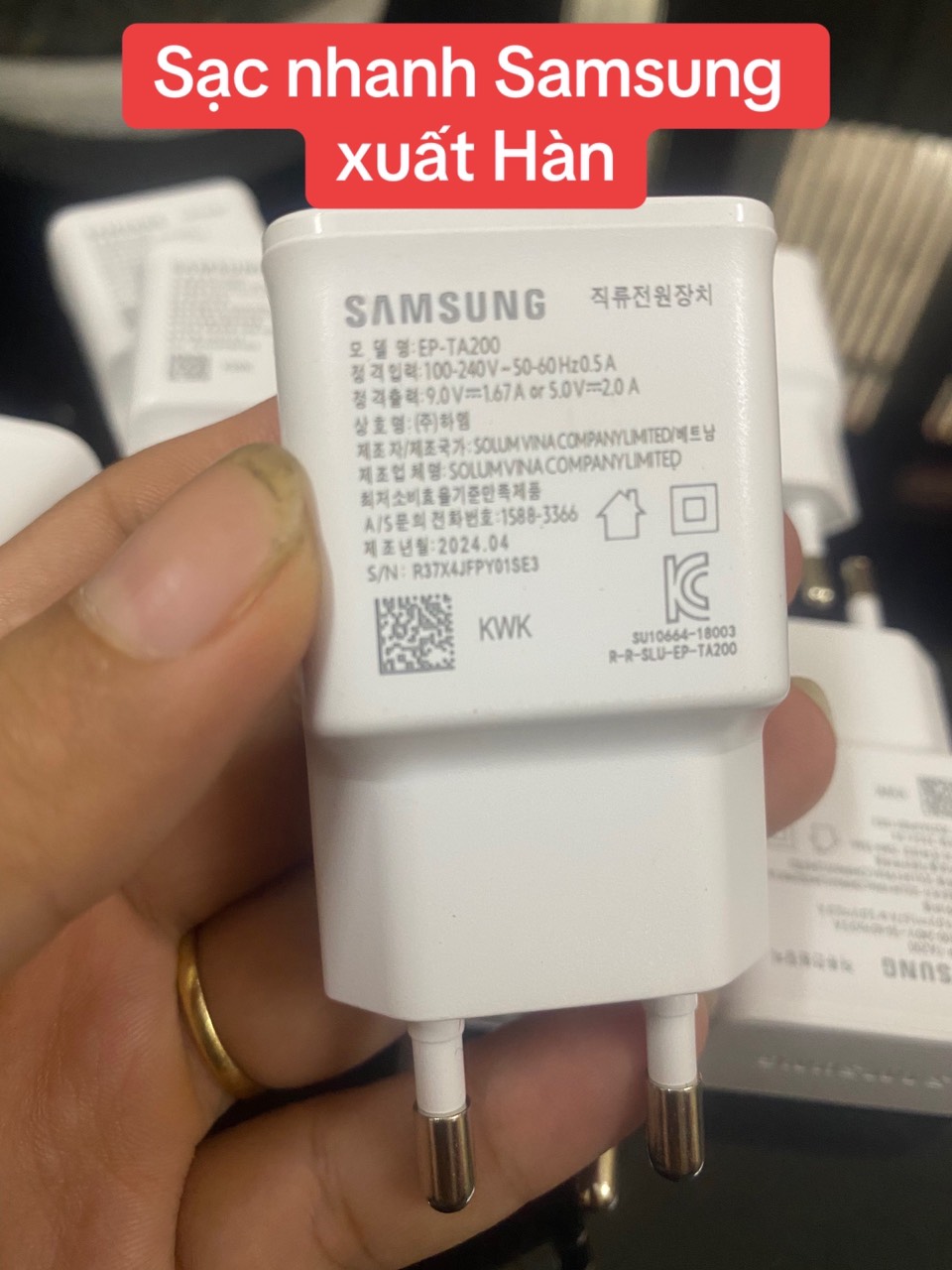 Cóc sạc, củ sạc nhanh samsung S10 bóc máy Bh 12 tháng