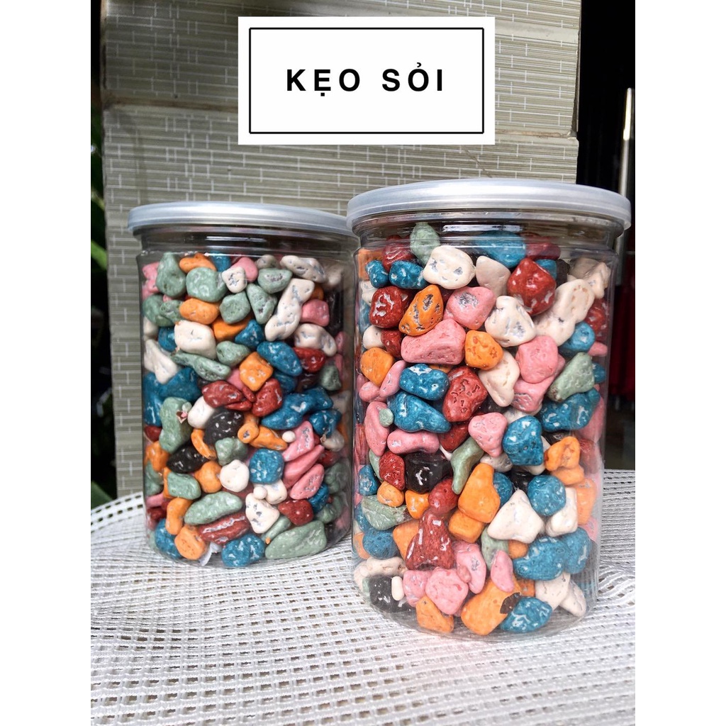 [Đồ Ăn Vặt] Kẹo Sỏi Đá Socola Nhân Socola Dẻo Nhiều Màu Sắc