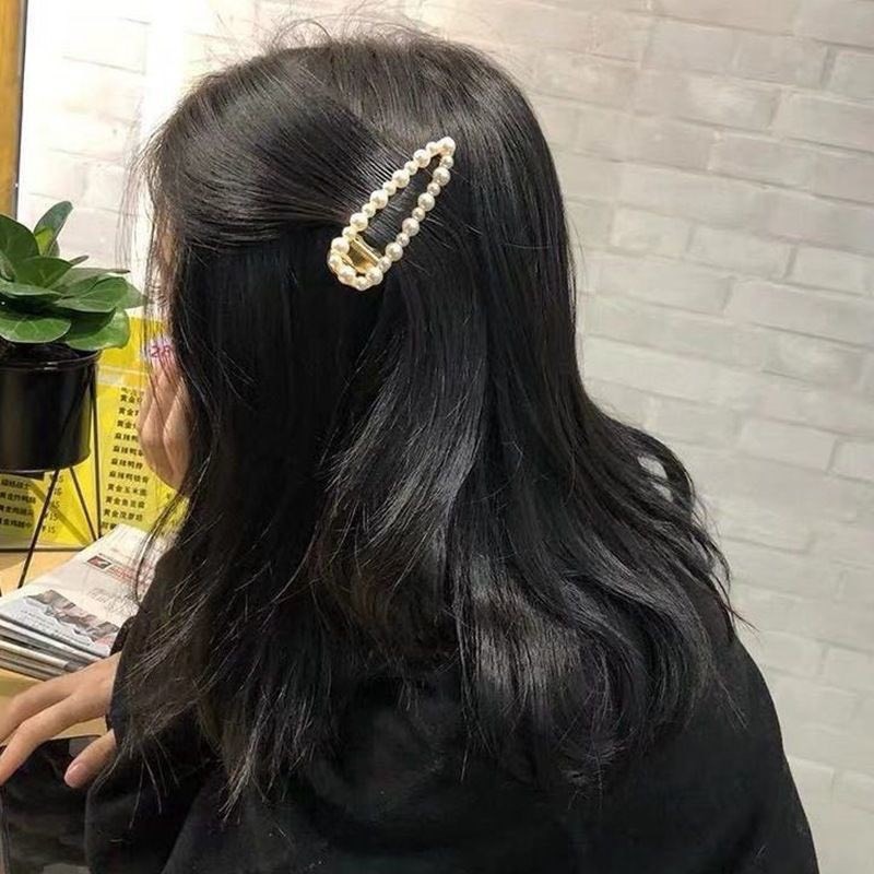 KẸP TÓC GIẢ NGỌC TRAI ĐÍNH ĐÁ PHONG CÁCH HÀN QUỐC