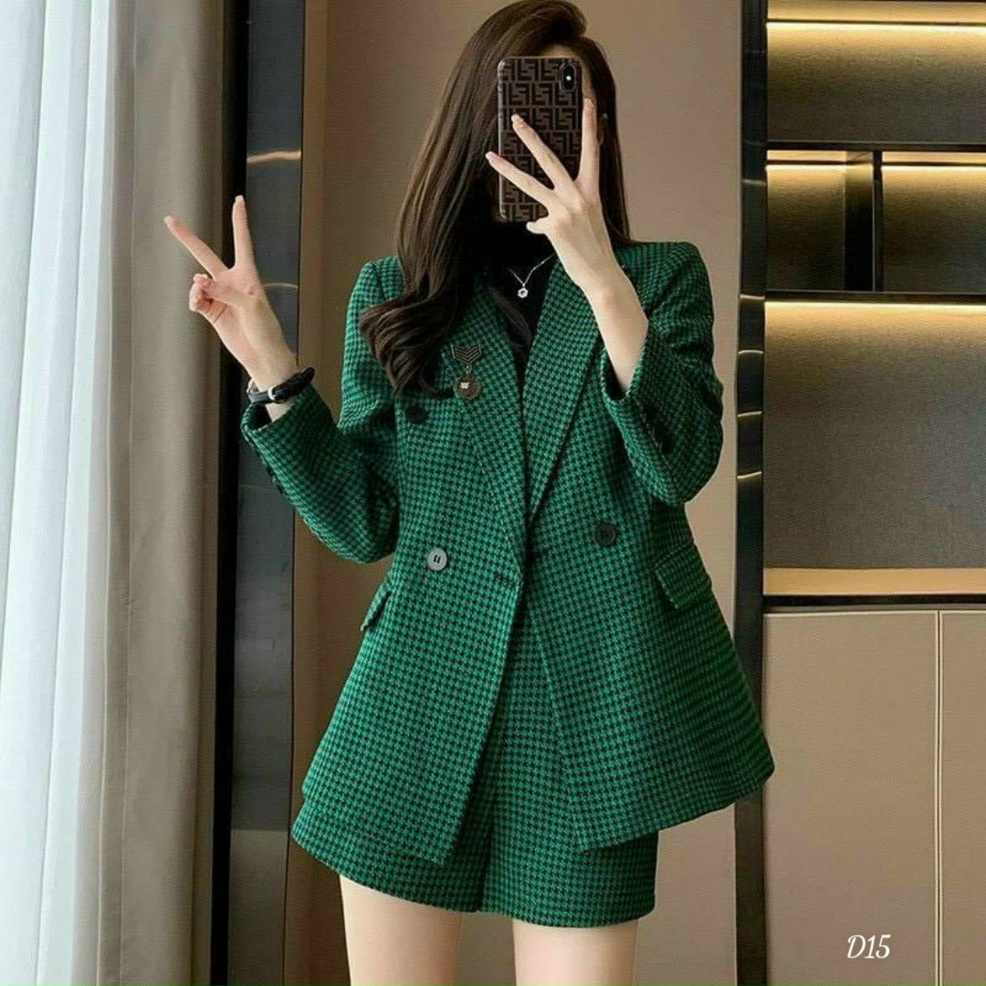 Set cực cháy | set bố dạ blazer phối quần short cực xịn xò up ts shop