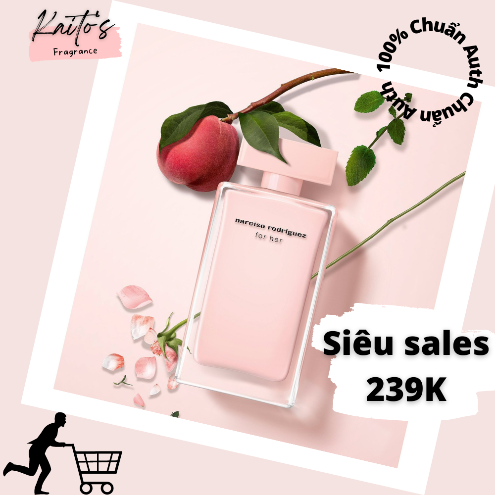 Nước hoa Narciso Rodriguez for her EDP (Nar hồng nhạt) 10ml [CHUẨN AUTH]