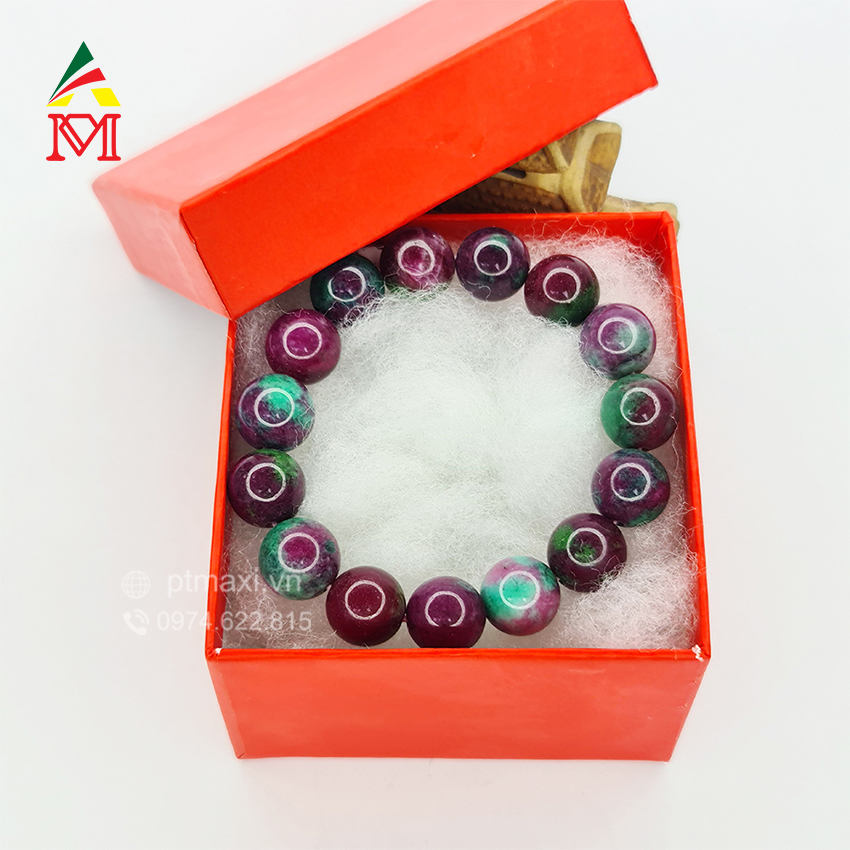Vòng Tay Dạng Hạt Đá Ruby Nam Phi. Hợp Mệnh Thổ, Hoả