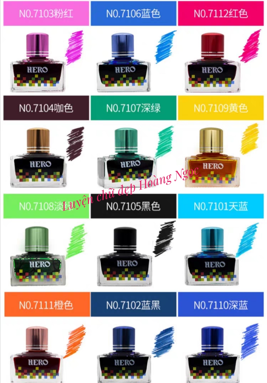 [HCM]Mực bút máy - Mực Hero 40ml