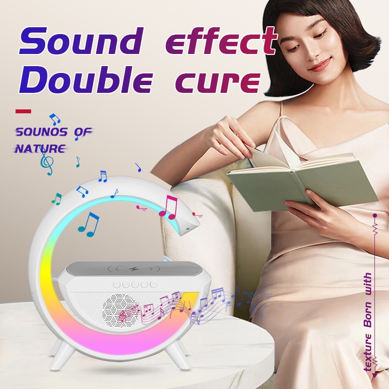 [HOT 2023] Loa Bluetooth BT2301 Thông Minh Chức Năng Sạc Không Dây , 7 Độ Sáng, Màu Trắng Tinh Tế Full Hộp, Loa Bluetooth BT2301 Đèn LED Theo Nhạc Cực Hay,  Loa Có Đèn Led 16 Triệu Màu Sắc Cực Chất Đậm Laz Police