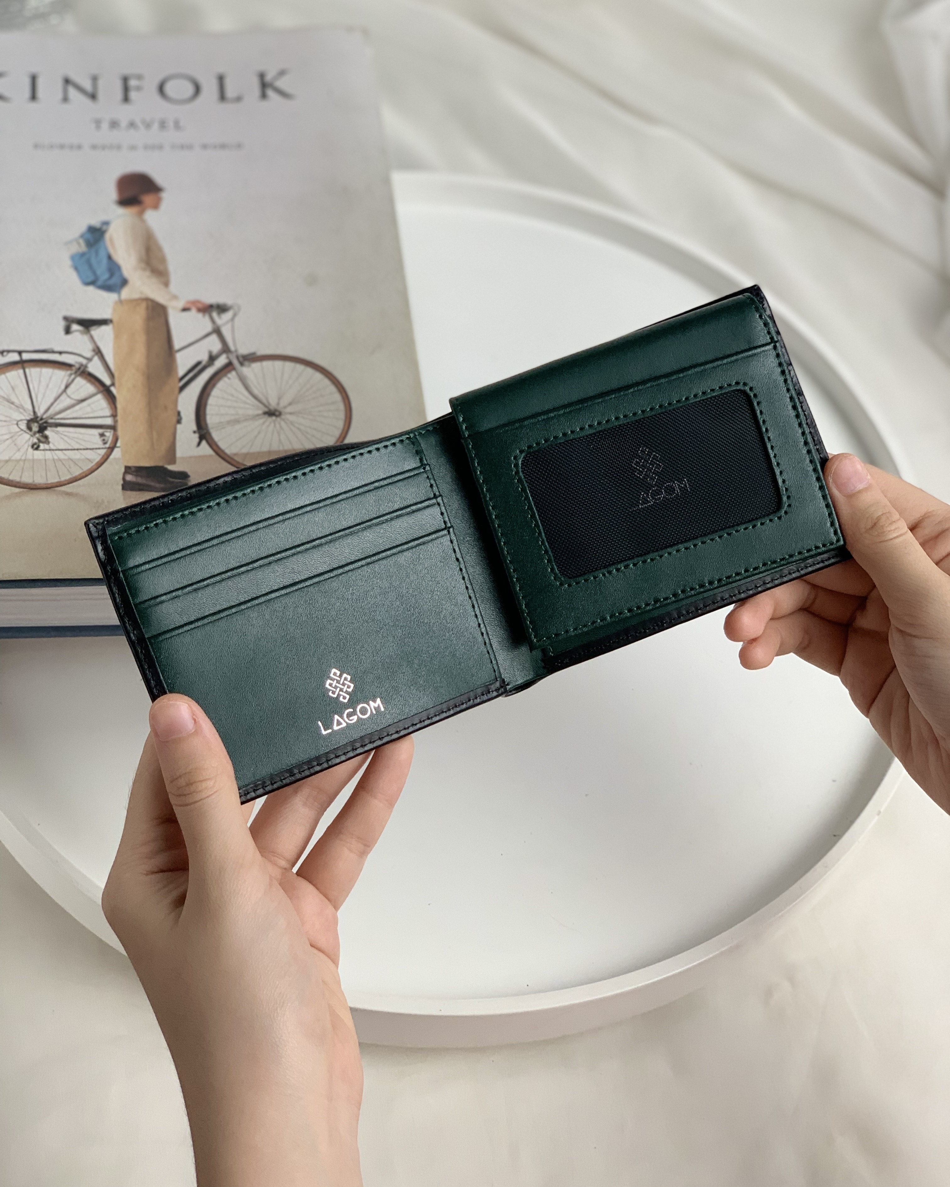 Ví Nam Da Thật LAGOM Compact Wallet phối màu