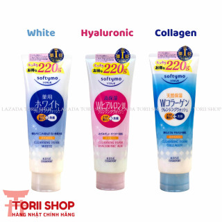 [Chính hãng] Sữa rửa mặt Kosé Cosmeport Softymo Cleansing Foam tuýp 220g nội địa Nhật Sữa rửa mặt Kose Softymo Nhật Bản 220g 3 loại Collagen, White và Hyaluronic Acid thumbnail