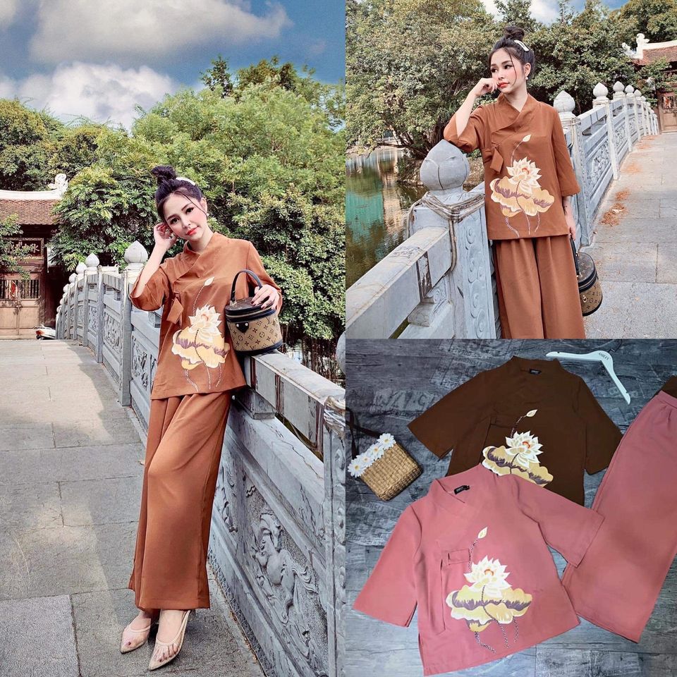 [HCM]SET ĐỒ LAM ĐI CHÙA CAO CẤP