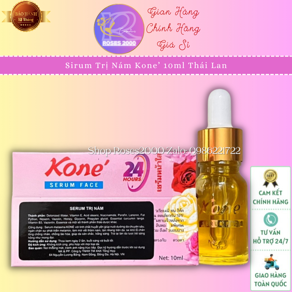 Serum Kone - 3 loại Serum đa chức năng (Nám, mụn, trắng da)