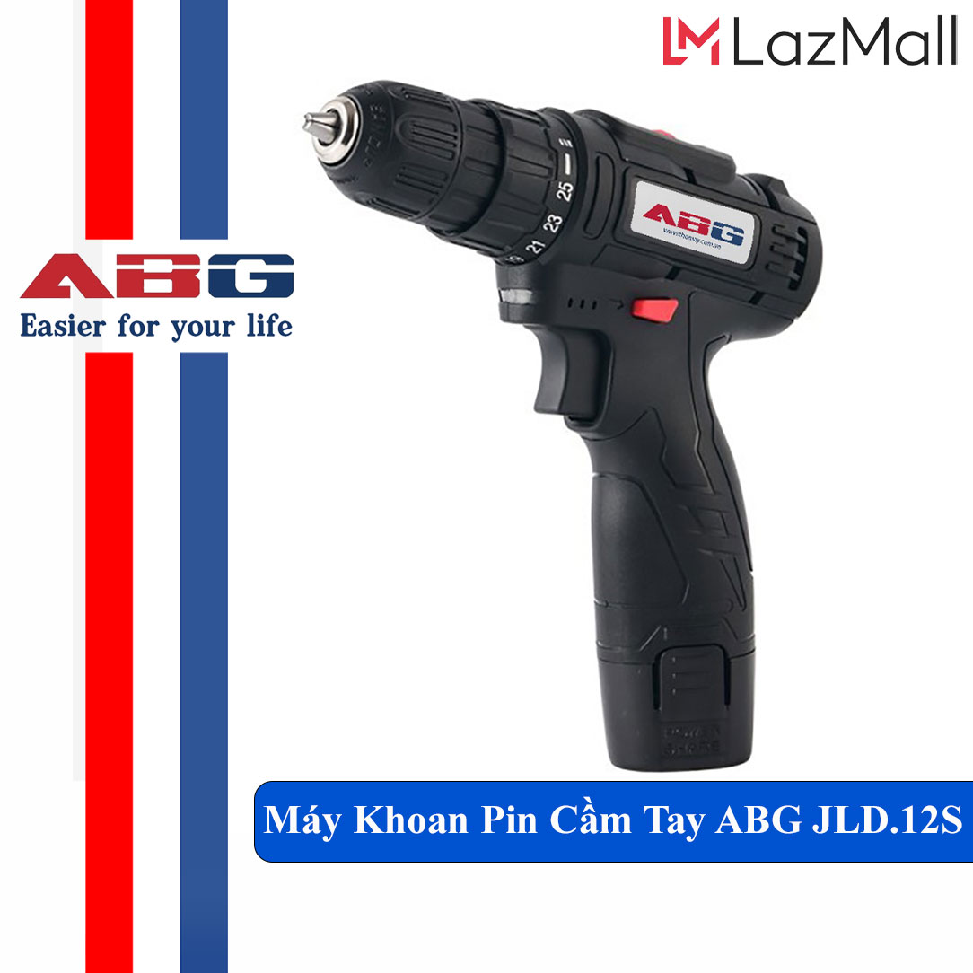 Máy khoan pin cầm tay ABG JLD.12S tua vít điện biến đổi tốc độ không dây 12V