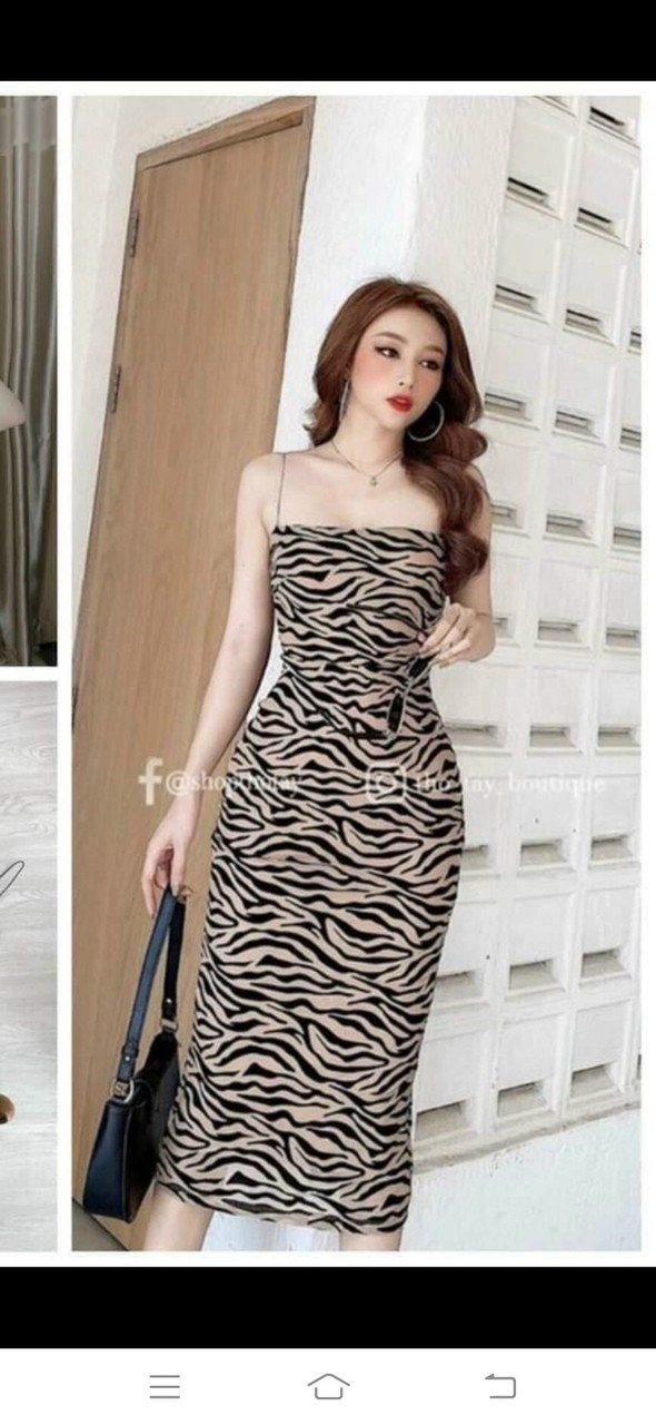 Đầm body 2 day họa tiết sexy sang chảnh