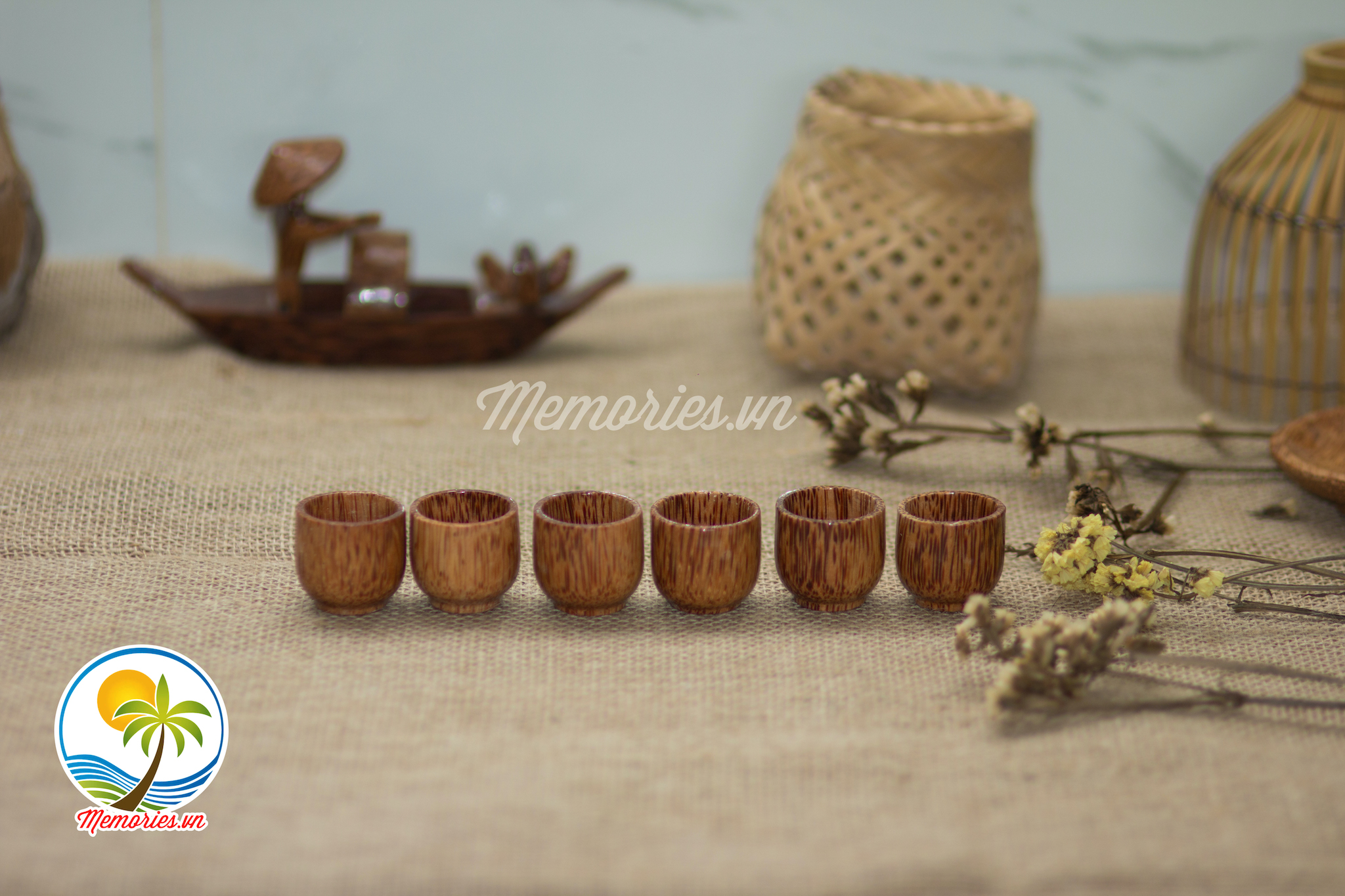 Chung, ly, tách uống trà, uống rượu gỗ dừa
