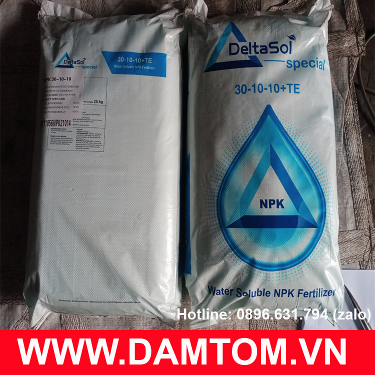 Gói 1kg - phân bón 30-10-10+te cao cấp hàng nhập khẩu - chiết lẻ từ bao 25kg