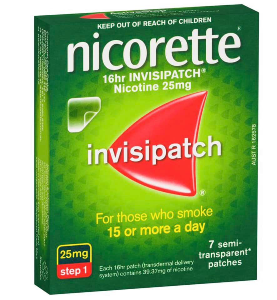 Miếng dán Nicorette Invisipatch 25mg Step 1 - hộp 7 miếng