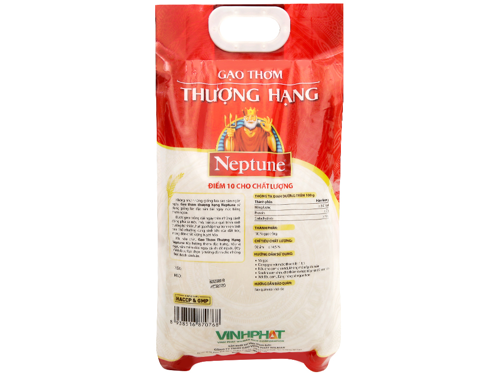 [5KG] Gạo Neptune Thơm Thượng Hạng