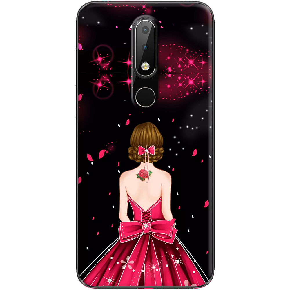 [HCM]Ốp lưng Nokia 5.1 Plus Cô gái váy hồng