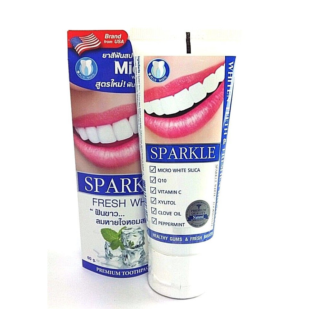 Kem Đánh Răng Thái Lan Sparkle Fresh White 100Gr Siêu Trắng Răng