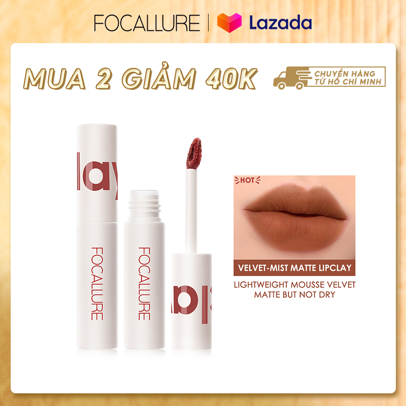 FOCALLURE Son kem lì mềm mịn son bóng 16g