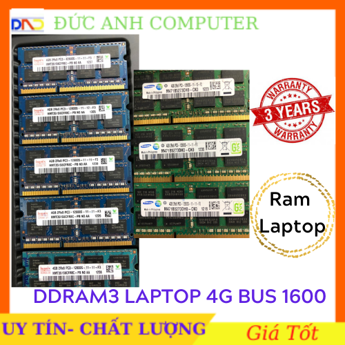 Ram laptop DDR3 4g bus 1600 hàng tháo máy bộ mới 95% bảo hành 3 năm - siêu chất lượng sản phẩm tốt chất lượng cao cam kết hàng giống mô tả