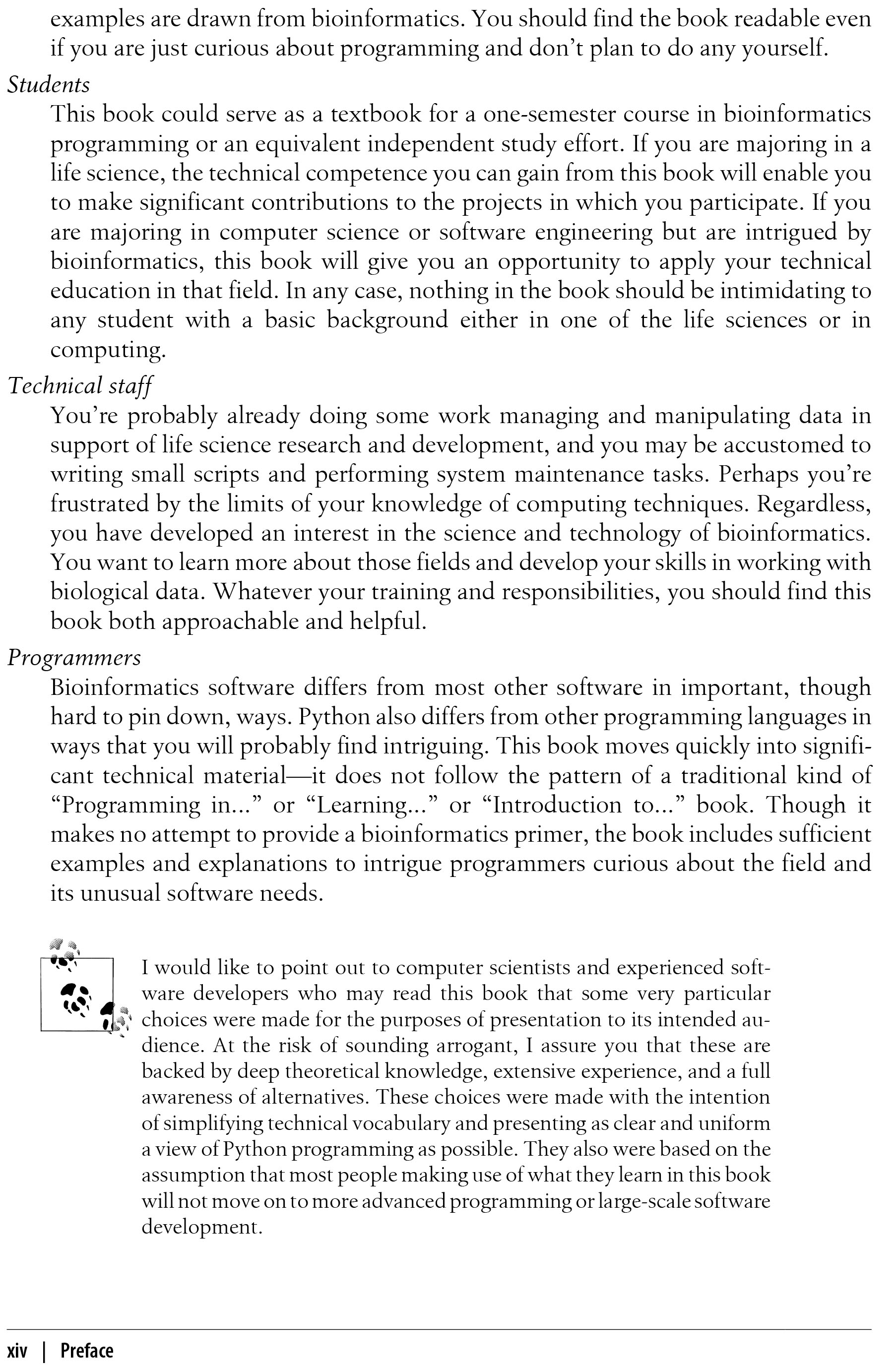 Bioinformatics Programming Using Python