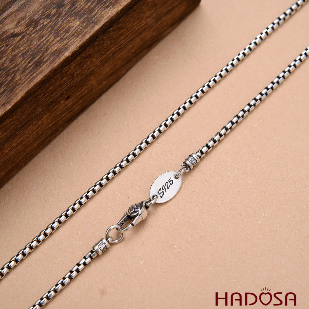 [Ready stock] [warranty] [true photo] [original] Thai nam round silver chain