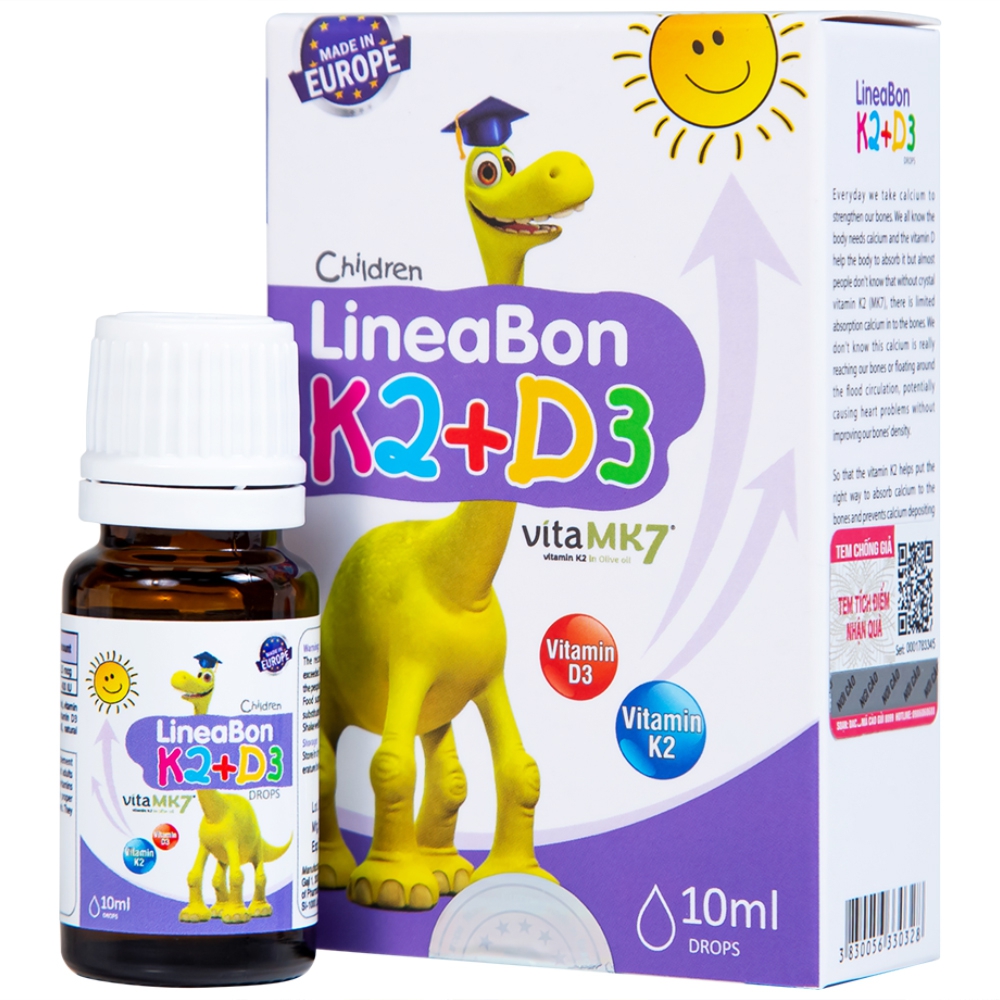 Siro tăng chiều cao Lineabon K2+D3 cho bé