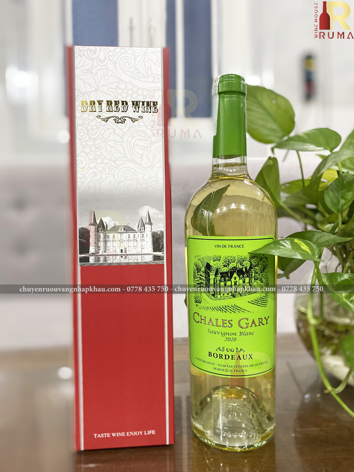 Vang Pháp Chales Gary Sauvignon Blanc