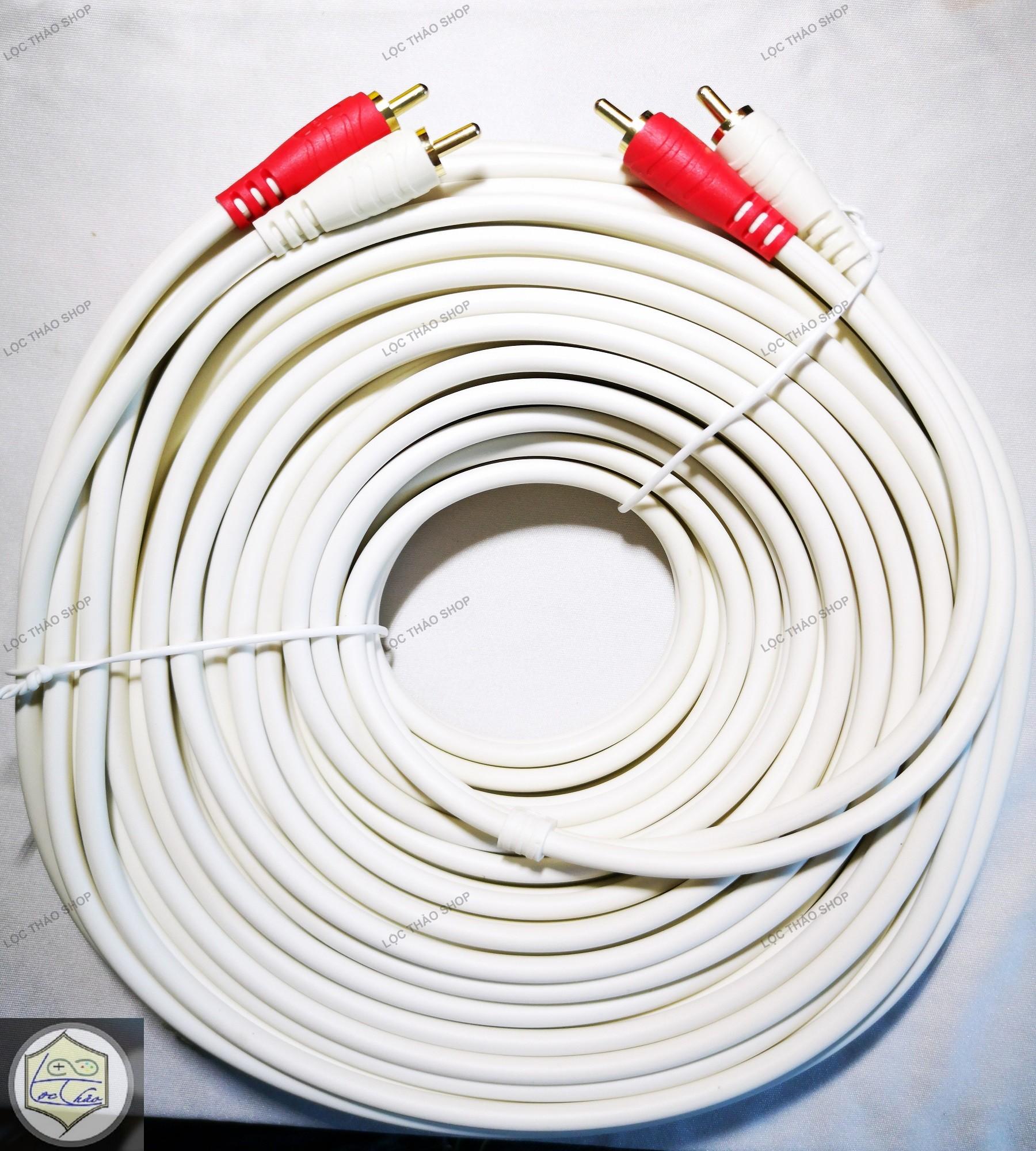 Cáp loa 4 đầu hoa sen AV dài 15M cao cấp (Dây loa AV 4 đầu)