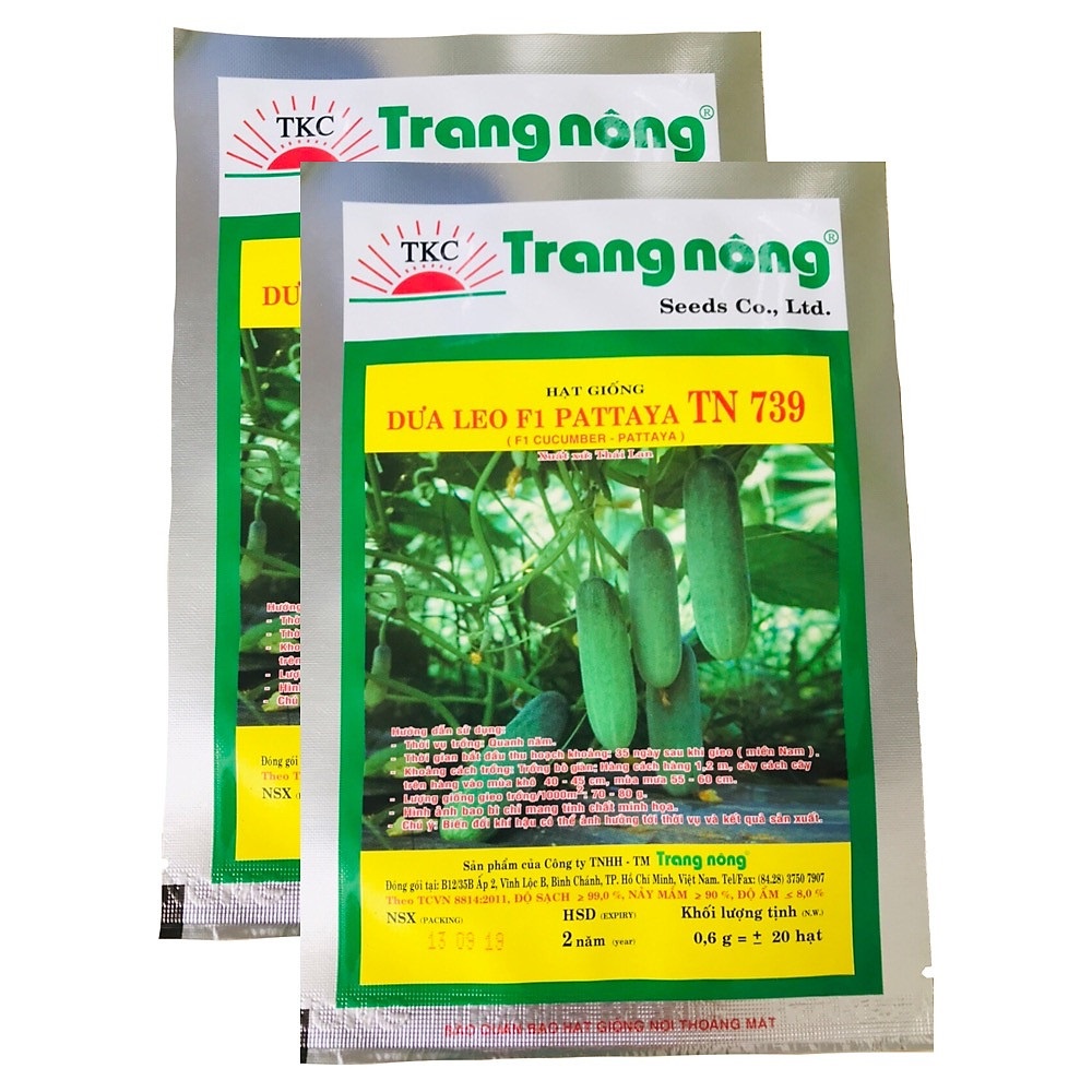 Hạt giống dưa leo f1 pattaya tn 739 trang nông gói 20 hạt