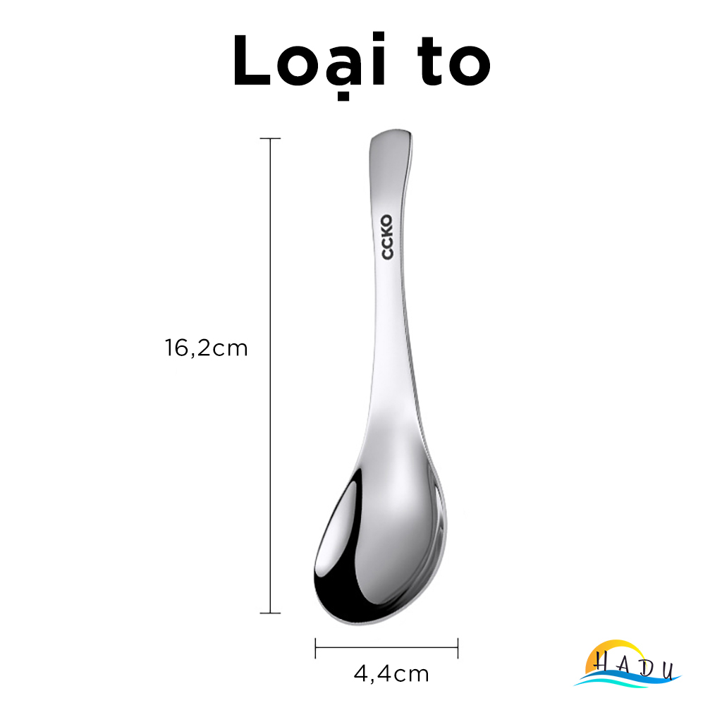 Thìa muỗng inox 304 cao cấp ăn phở cơm kiểu hàn quốc ccko