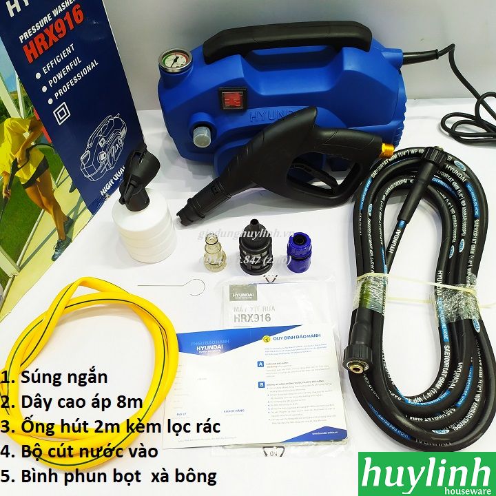 Máy Rửa Xe 1600W Hyundai HRX916