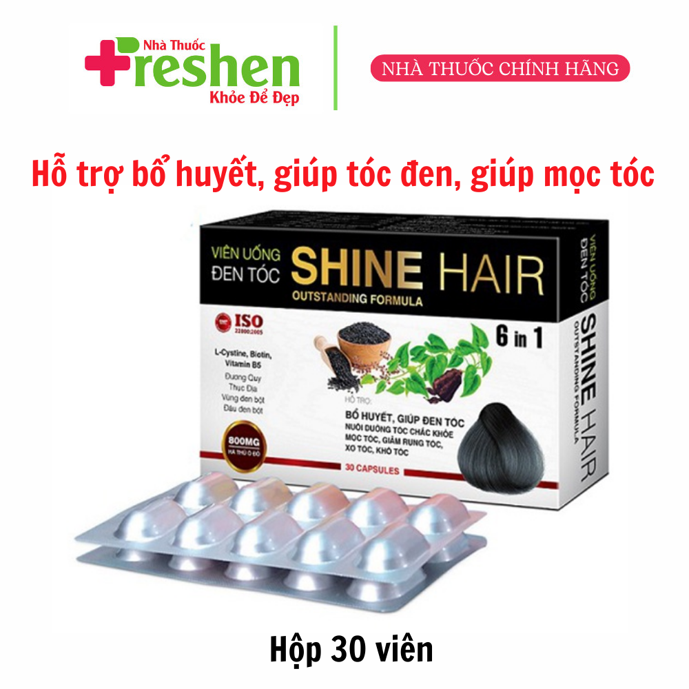 [HCM]VIÊN UỐNG ĐEN TÓC KÍCH THÍCH MỌC TÓC SHINE HAIR