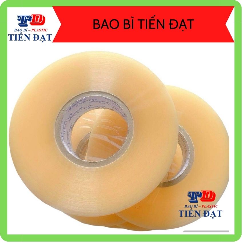 01 cuộn băng keo trong, bk đục 1kg lõi mỏng, băng dính 1 kg; baobitiendat