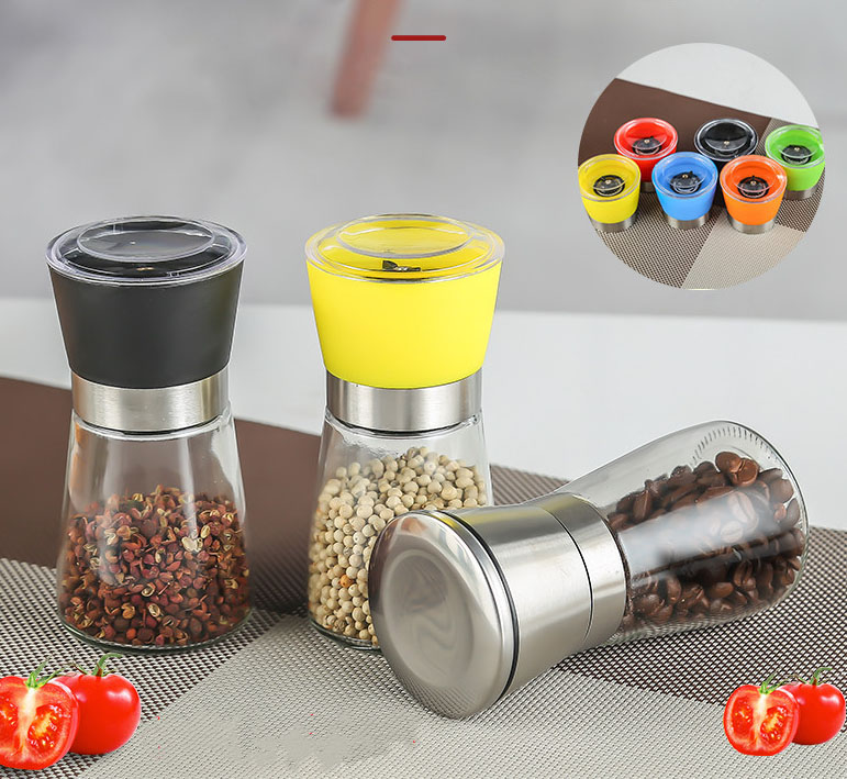 Lọ Xay Hạt Tiêu Cầm Tay Thủy Tinh