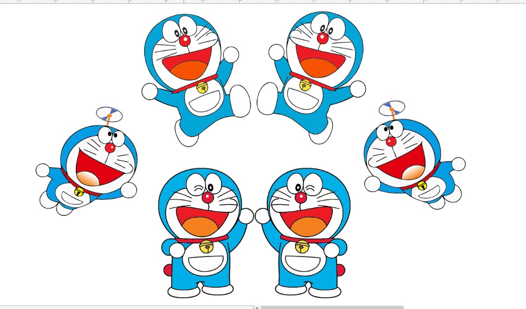 Cặp tem doremon decan dán trang trí xe tải, xe ô tô( 2 tem bên tài và phụ)