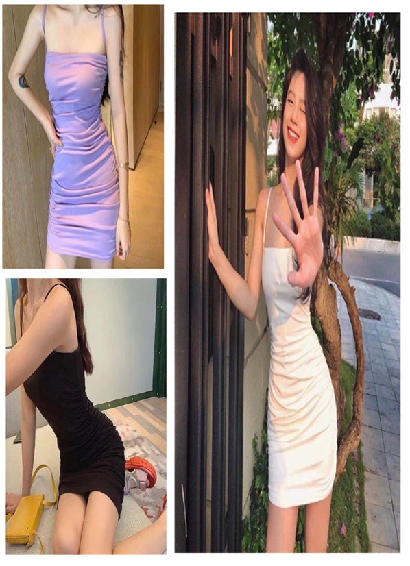 🌸 váy đầm body hai dây dúm eo siêu đẹp 🌸