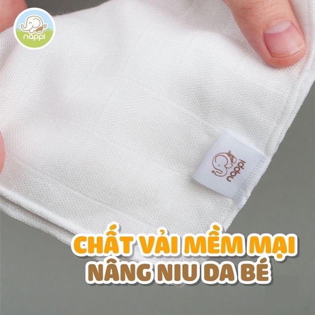 NAPPI - khăn sữa cho bé( hộp 6 chiếc) ( Made in Thai Lan )