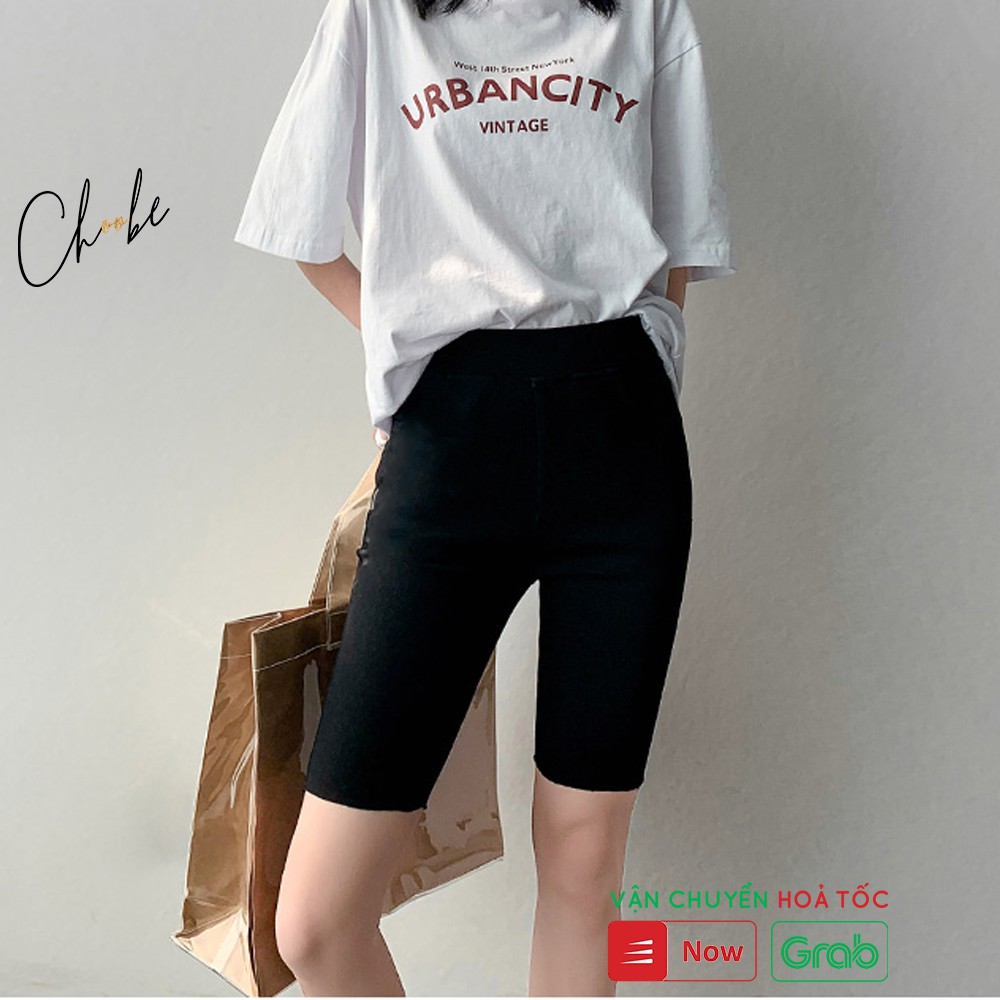 Quần legging dáng đùi thái form ôm co giãn nâng mông