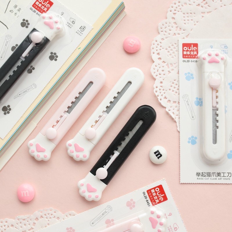 Dao Rọc Giấy Mini Hình Chân Mèo Đáng Yêu