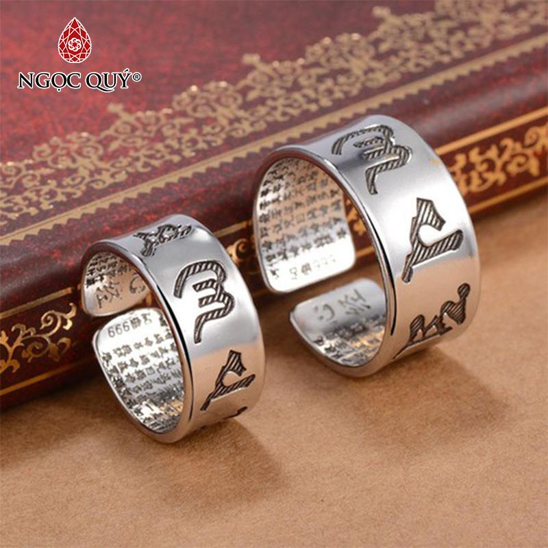 [HCM]Nhẫn khắc lục tự đại minh chú và bát nhã tâm kinh - Ngọc Qúy Gemstones