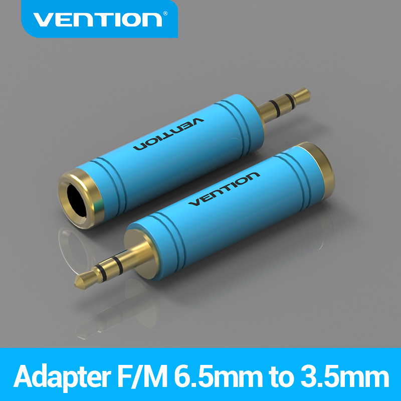 Vention New 1pcs Gold 3.5mm Male to 6.5mm Female Audio Adapter Jack Stereo Converter Cable For Microphone