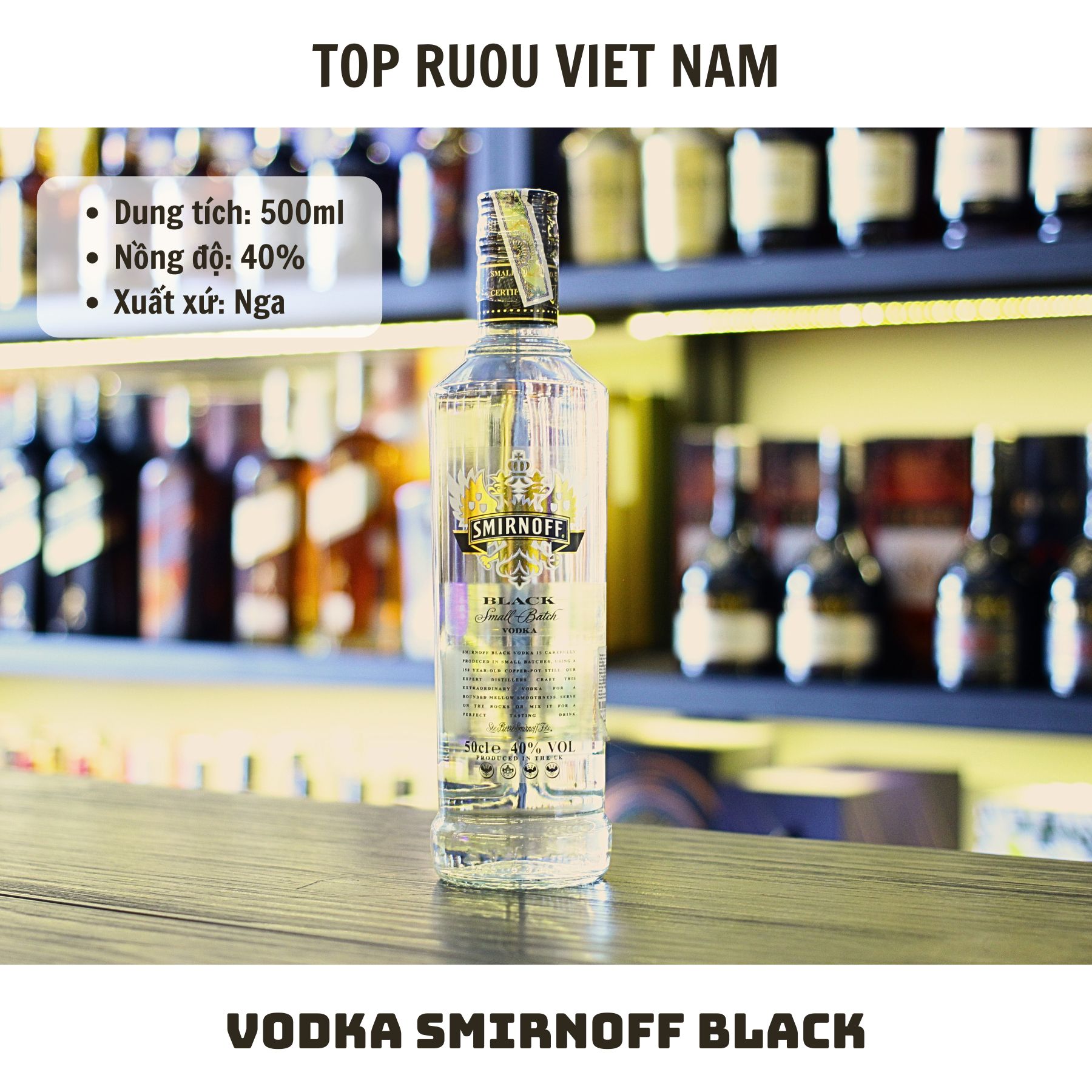 [Top Rượu VN] Rượu Vodka Smirnoff Red - Black - Apple - 500ml - 700ml [Chính Hãng]
