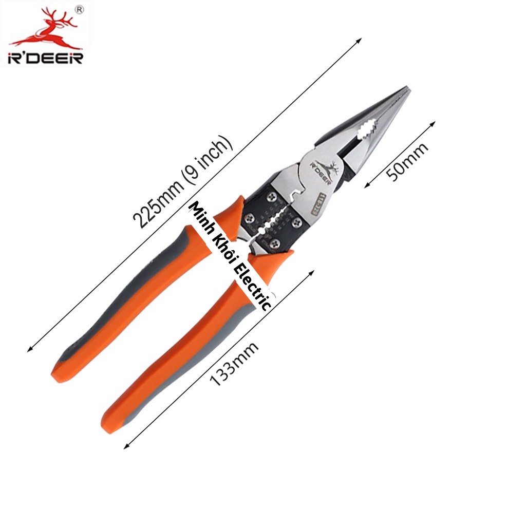 Kìm tuốt dây điện đa năng Rdeer 3 trong 1,kìm bấm cos rdeer,kìm cắt cáp rdeer,kìm cắt dây đa năng rdeer 120-6282,118-139,kềm bấm cos đa năng,kềm tuốt dây đa năng rdeer,kềm cắt cáp rdeer, kìm bấm cos đa năng,kìm điện đa năng