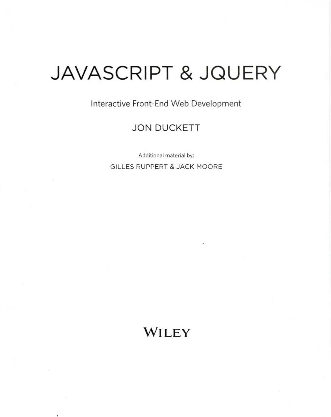JavaScript and JQuery Interactive Front-End Web Development (Sách in màu-đen trắng)