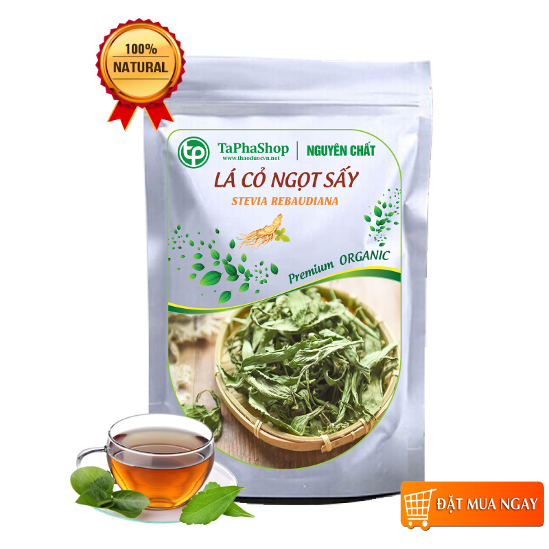 Lá cỏ ngọt sấy khô 100g - tấn phát