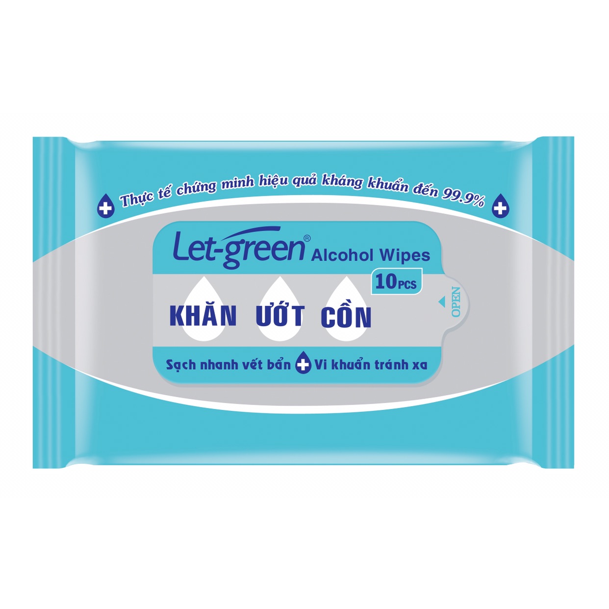[10 TỜ] Combo Khăn ướt cồn 10 tờ/gói