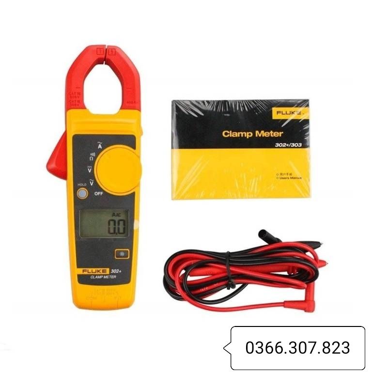 FLUKE 302+ dây đo đài loan Ampe kìm đo dòng AC (400A)